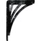 Ekena Millwork Nevio Wrought Iron Bracket, (Single center brace), Antiqued Silver 1 1/2"W x 5 1/2"D x 8"H BKTM01X05X08SNEASV - alternate 3